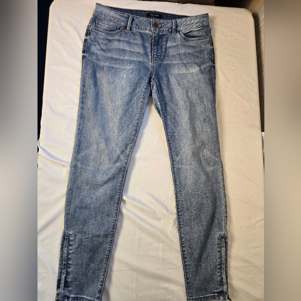 WHBM Skimmer Jeans With Ankle Zippers